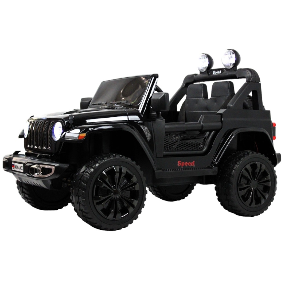 Электромобиль Jeep Rubicon (черный глянец) X004XX