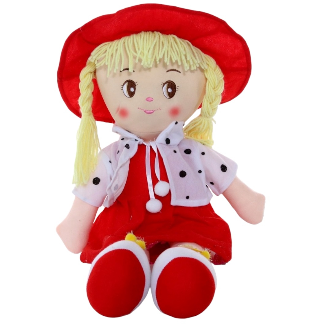 Игрушка мягконабивная Кукла в платье и в балеро №1, 3 цв. (21x58x14 см.) 1STK-004 n
