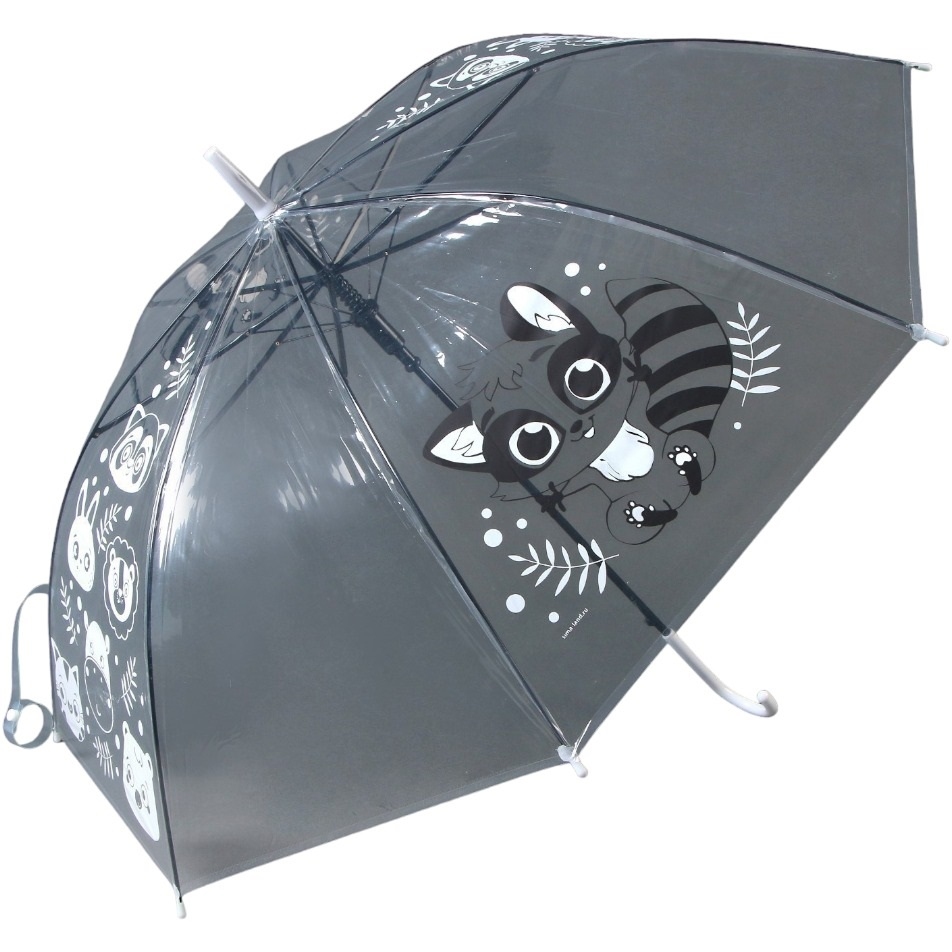 Зонт детский "Енотик" полуавтомат прозрачный d=90см 7530451