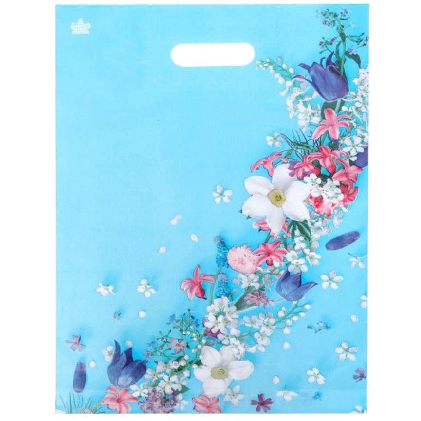 Пакет "Очаровательные цветы", полиэтиленовый с вырубной ручкой, 31х40 см, 60 мкм 9796029