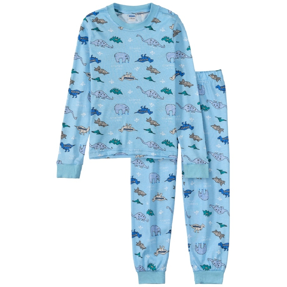 Пижама д/м 104 Monsters Динозавры джемпер +брюки голубой SM828