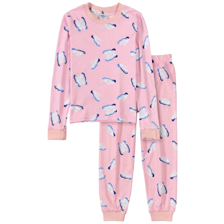 Пижама д/д 116 Winged Бабочки джемпер +брюки розовый SM829