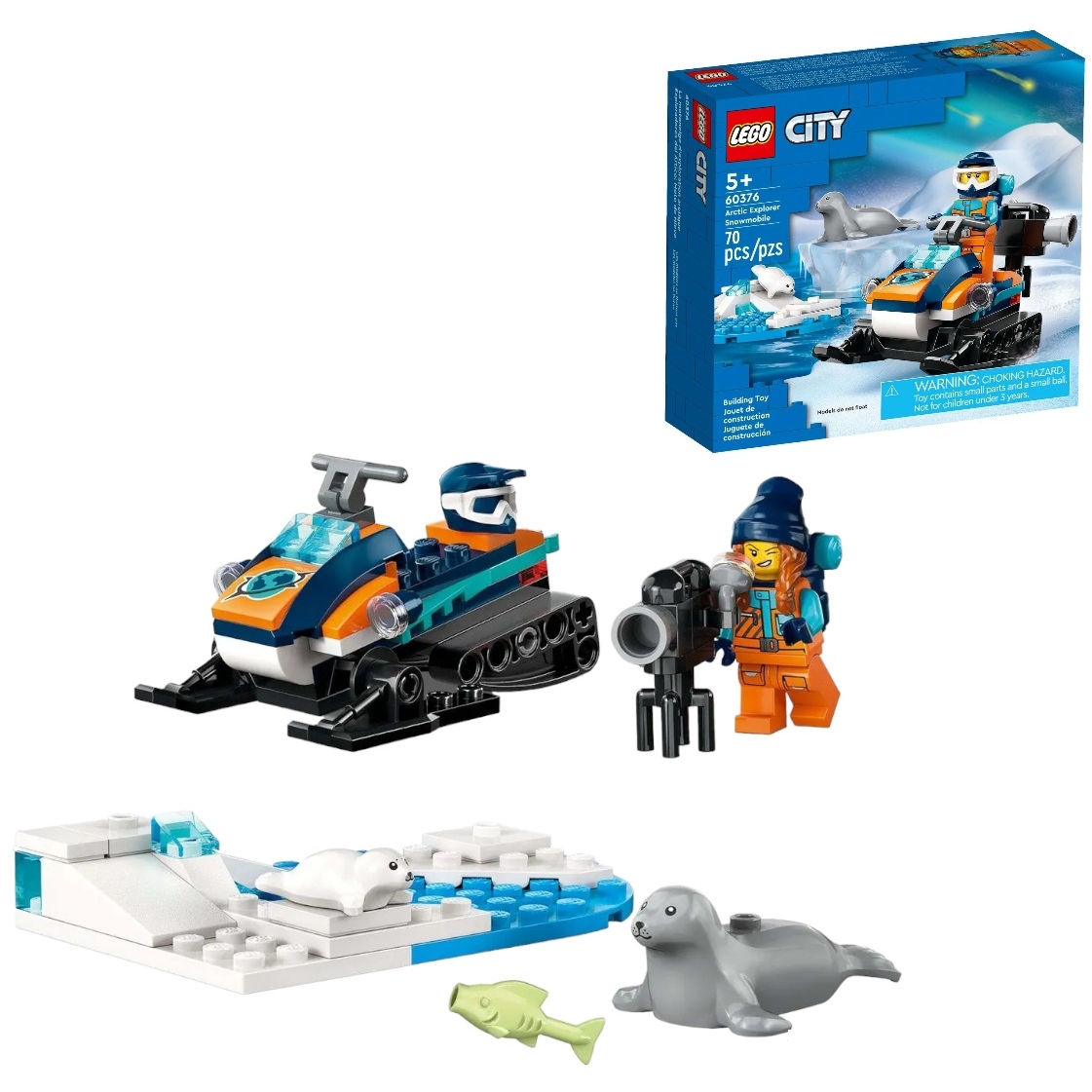 Констр-р LEGO CITY Снегоход Исследователь Арктики 60376