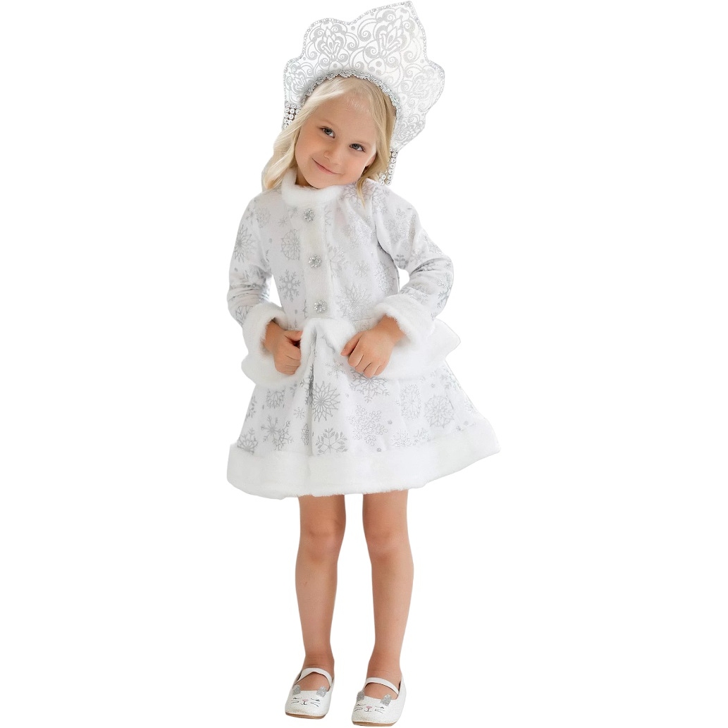 Карнавальный костюм "Малышка Снегурочка" размер 98-52