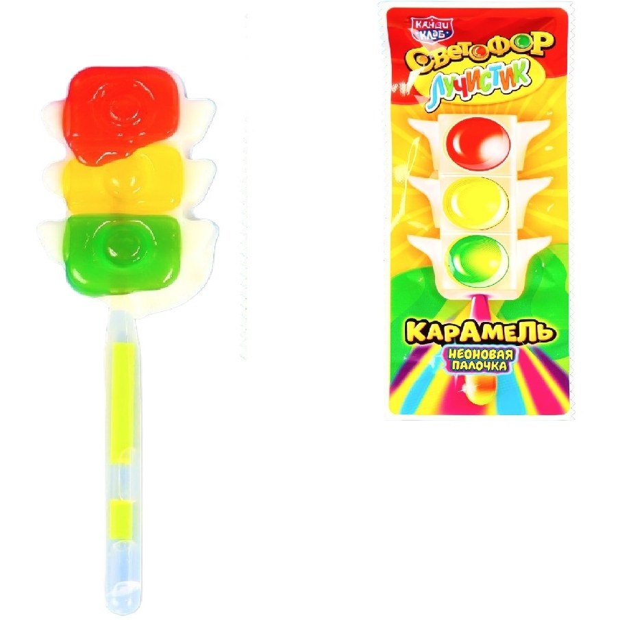Карамель на неоновой палочке «Лучистик Светофор» 10г 10026491