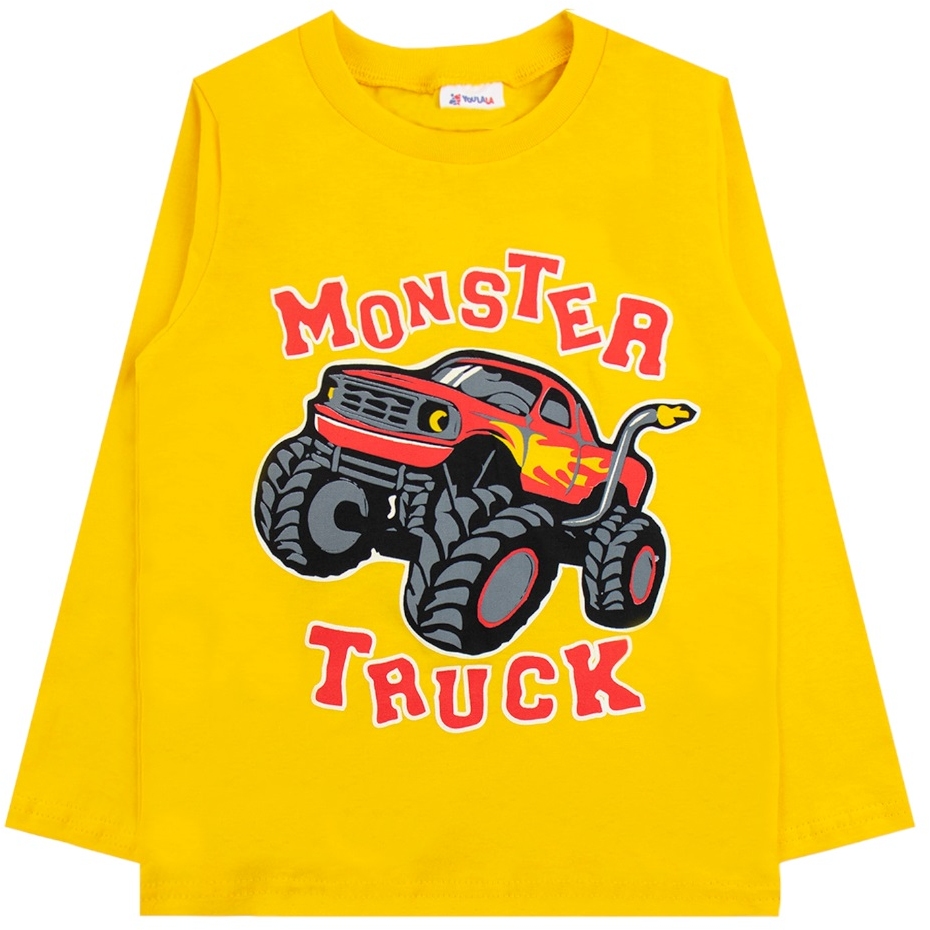 Лонгслив д/м 92-98 MONSTER TRUCK желтый 0033101909