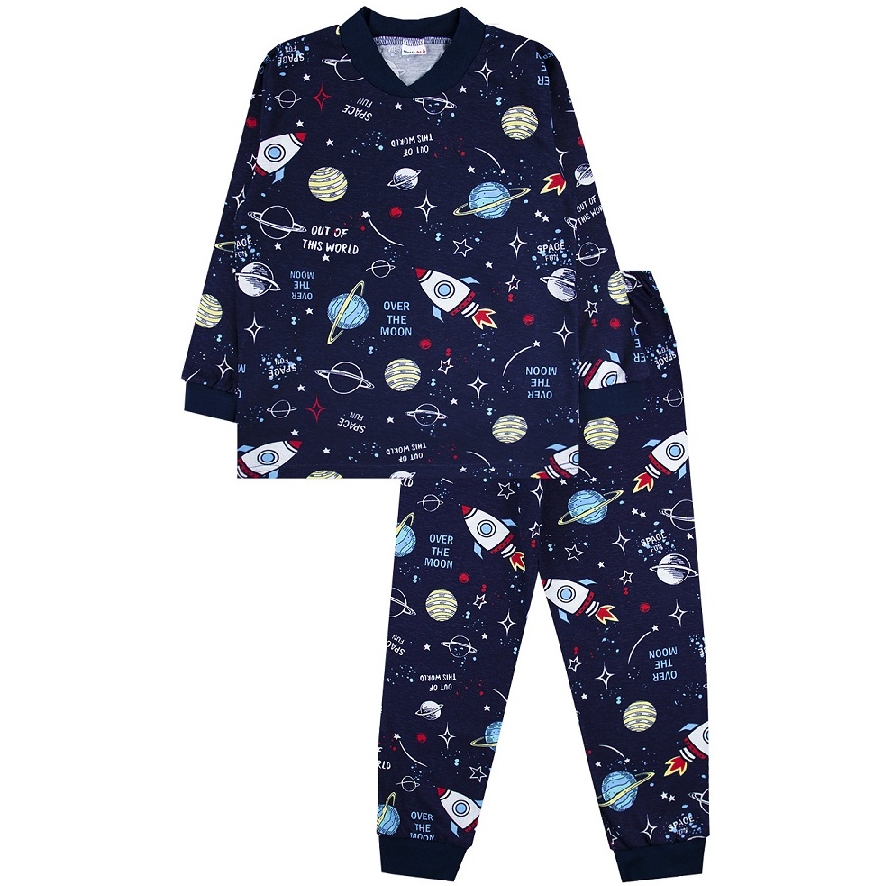 Пижама 92-98 Космос джемпер +брюки т.синий 0032101001