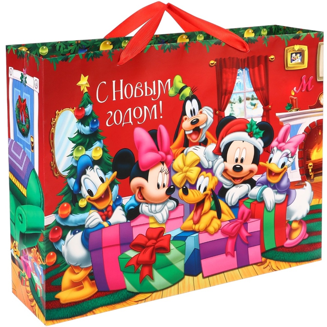 Пакет ламинат горизонтальный "С Новым годом!", 40х31х11,5 см, Микки Маус и его друзья 9719903 9719903