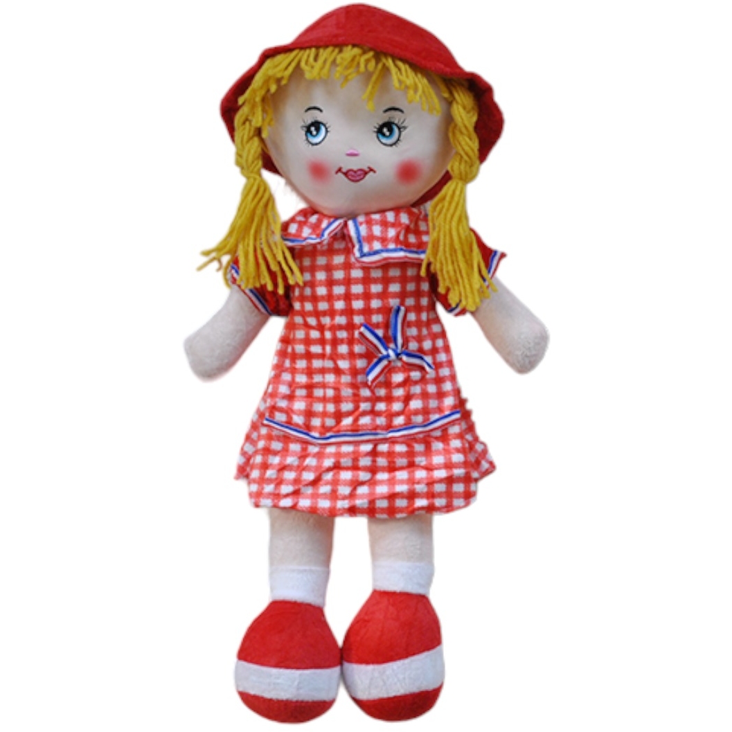 Кукла в клечатом платье № 1 (18x46x11 см.) TTV3-075K n