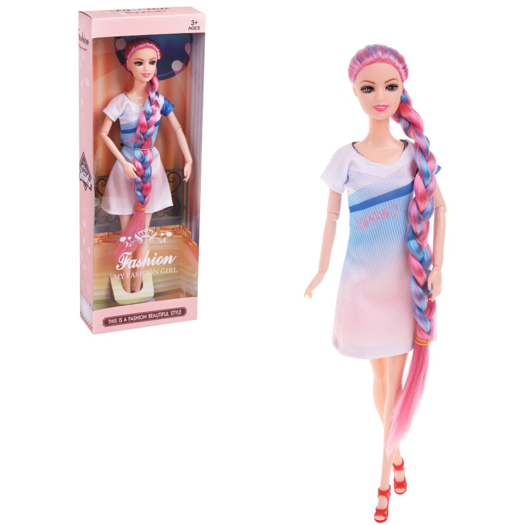 Кукла "Модница" (разноцветные волосы, шарнирная, 28 см)