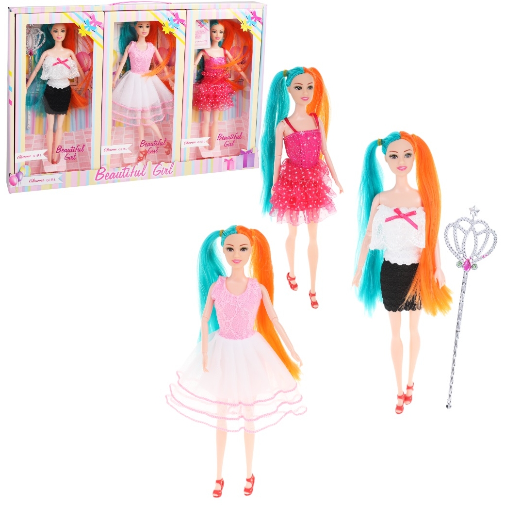 Кукла "Красотка" (с цветной прядкой, 29 см)