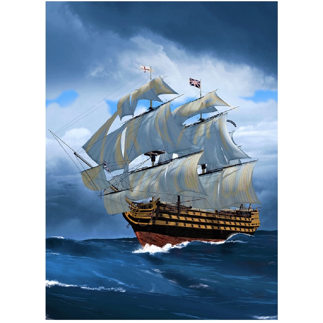 Картина по номерам "Одинокий парусный корабль" (40х50 см)