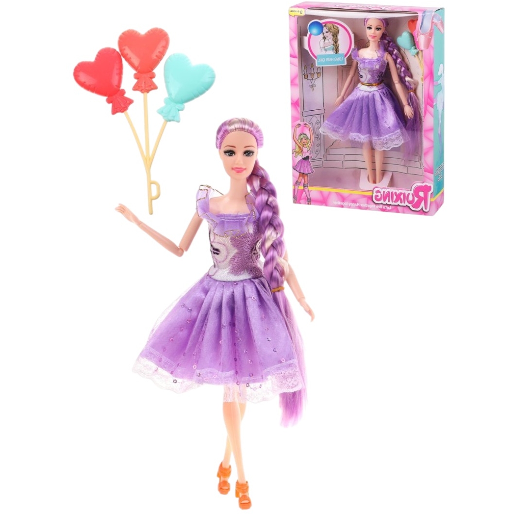 Кукла "Красотка" с цветными волосами (воздушные шарики, 28.5 см)