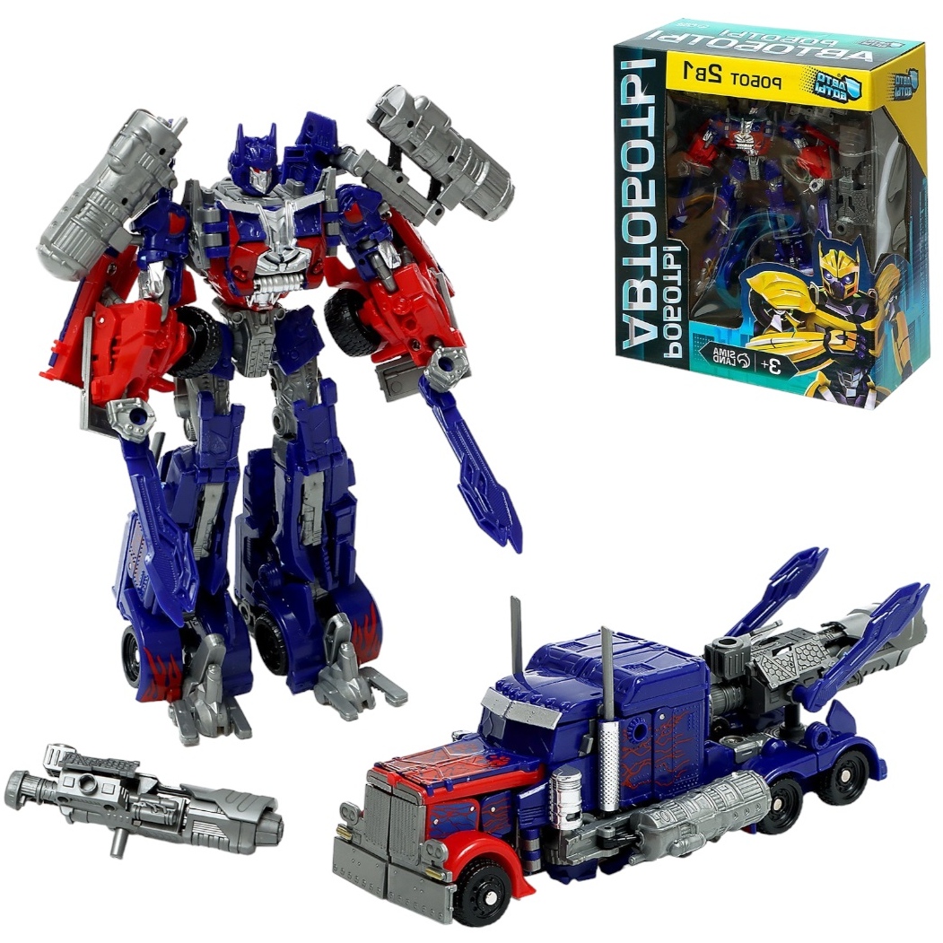 Робот "Автобот", трансформируется, с оружием, цвет синий 9483947