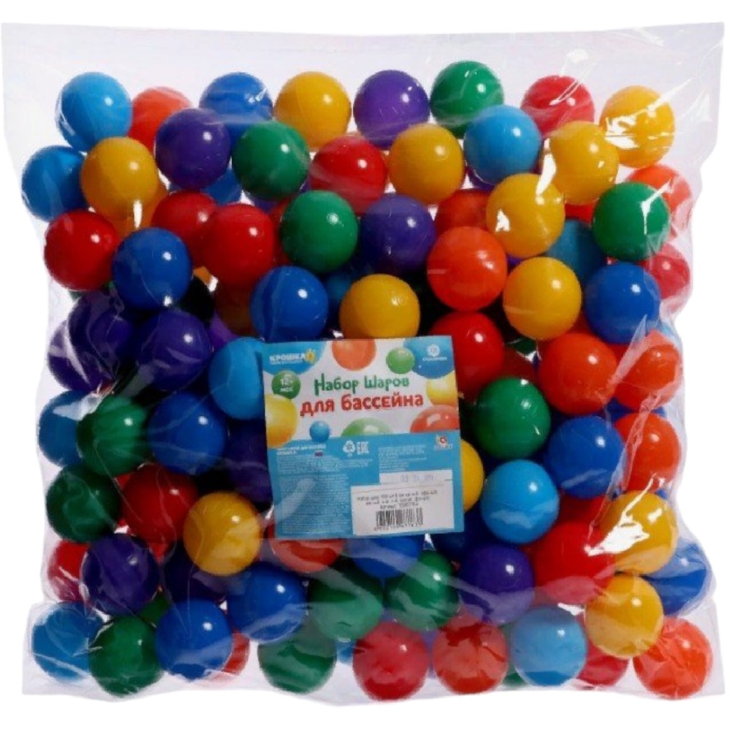 Набор шар.150 шт 5 см:кр-ый , ора-ый, же-ый , з-й , г-й , синий, фи-ый 10067783
