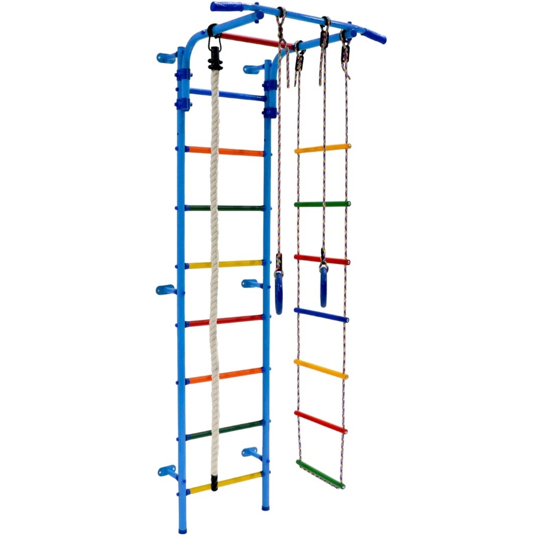 ДСК Start 3 цв. голубой радуга (канат, кольца, веревочная лестница) S3П7.15-П