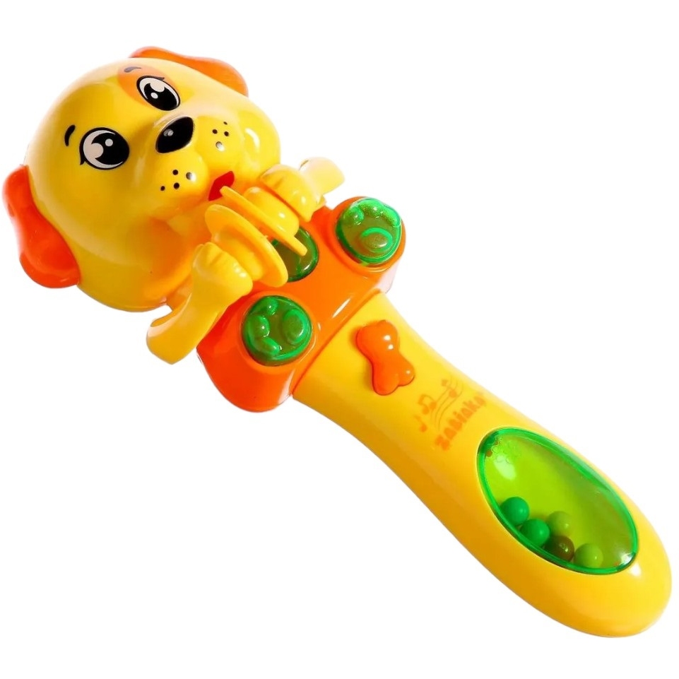 ZABIAKA Мзуыкальная игрушка "Милый щенок" звук, свет, оранжевый SL-05193B 5555049