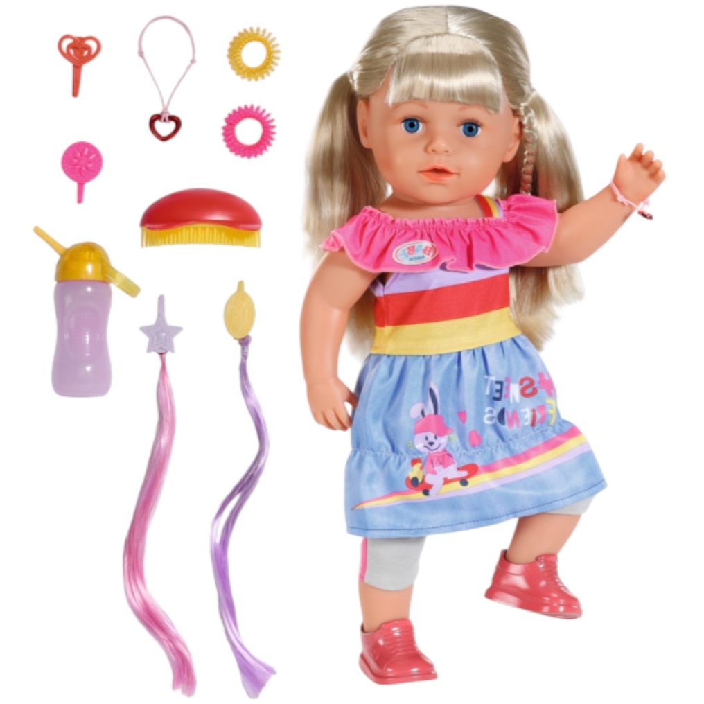 Интерактивная кукла Беби Борн "Сестричка" (9 предметов, 43 см)