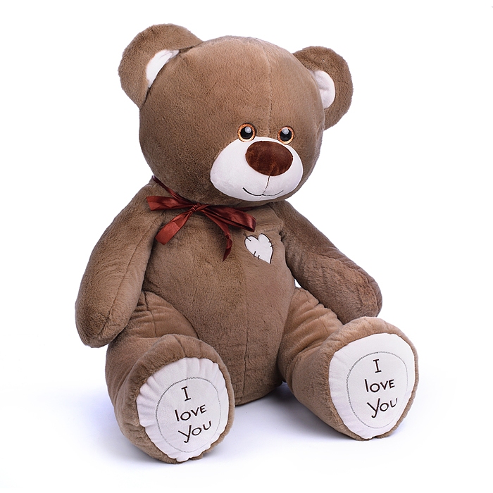 Мягкая игрушка "Медведь Фил" (бурый, 110 см)