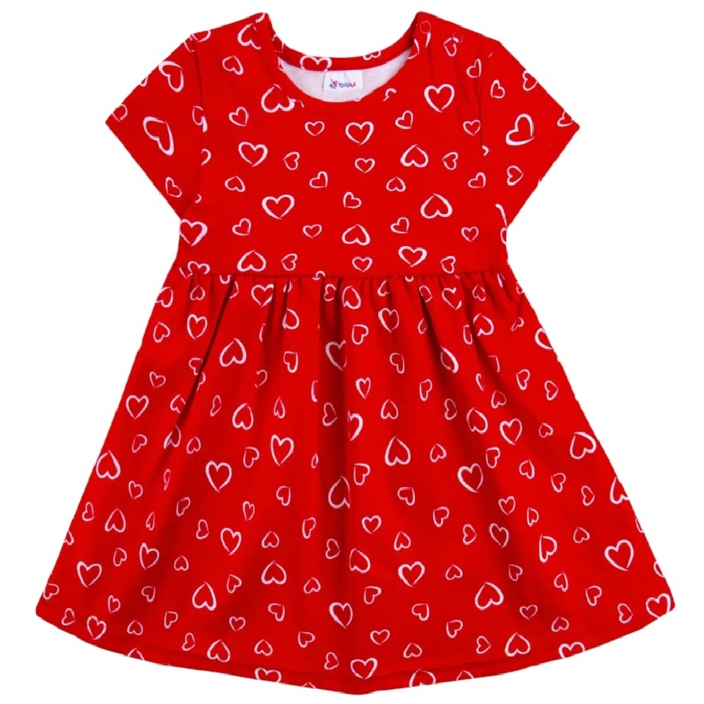 Платье к/р 80 Сердечки красный 1338200612