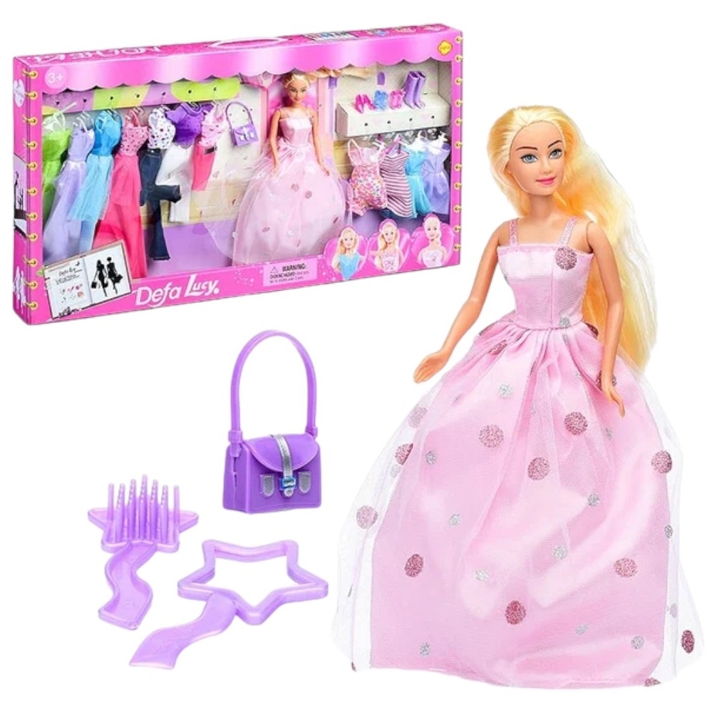 Кукла "Дефа Люси в пышном розовом платье" (набор одежды и обуви, 29 см)