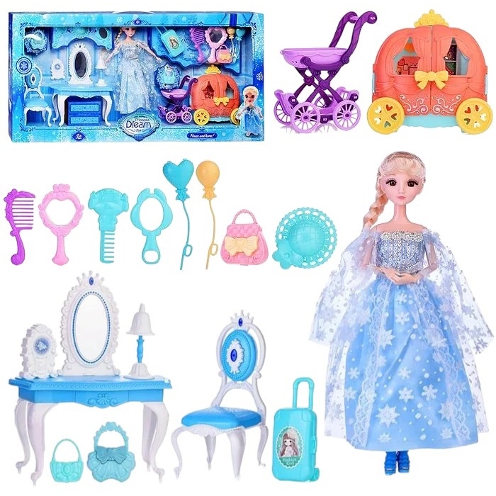 Кукла "Синтия" с туалетным столиком и набором красоты (28 см)