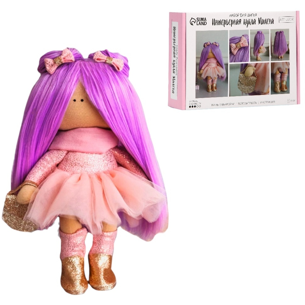 Интерьерная кукла «Милена», набор для шитья, 15,6 × 22.4 × 5.2 см  7674978