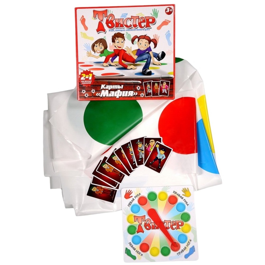 Игра "Твистер+карты Мафия"
