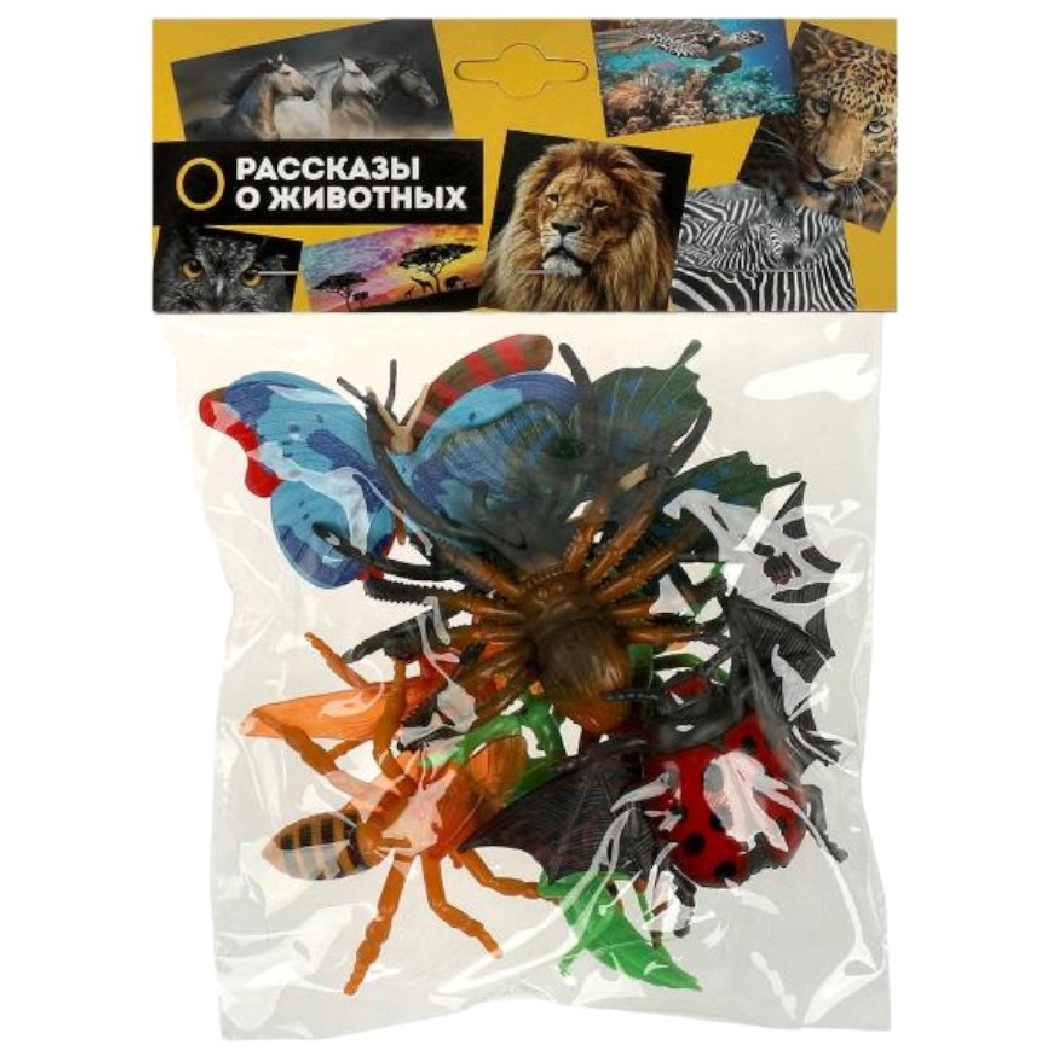Игрушки пластизоль набор из 11-ти насекомых в пакете ИГРАЕМ ВМЕСТЕ в кор.216наб 1912Z1061-R