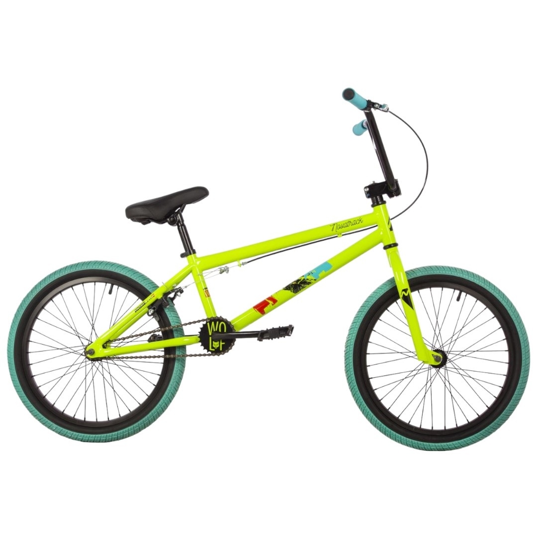 Велосипед NOVATRACK 20" BMX WOLF сталь 21'', зеленый, U-BRAKE 161951
