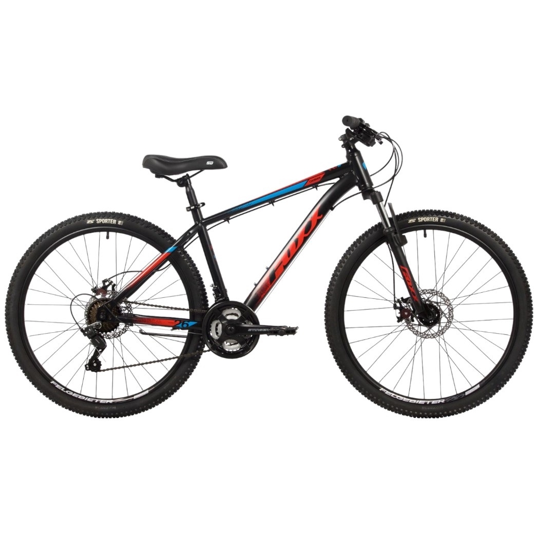 Велосипед FOXX 26" CAIMAN черный,сталь, размер 18" 168595