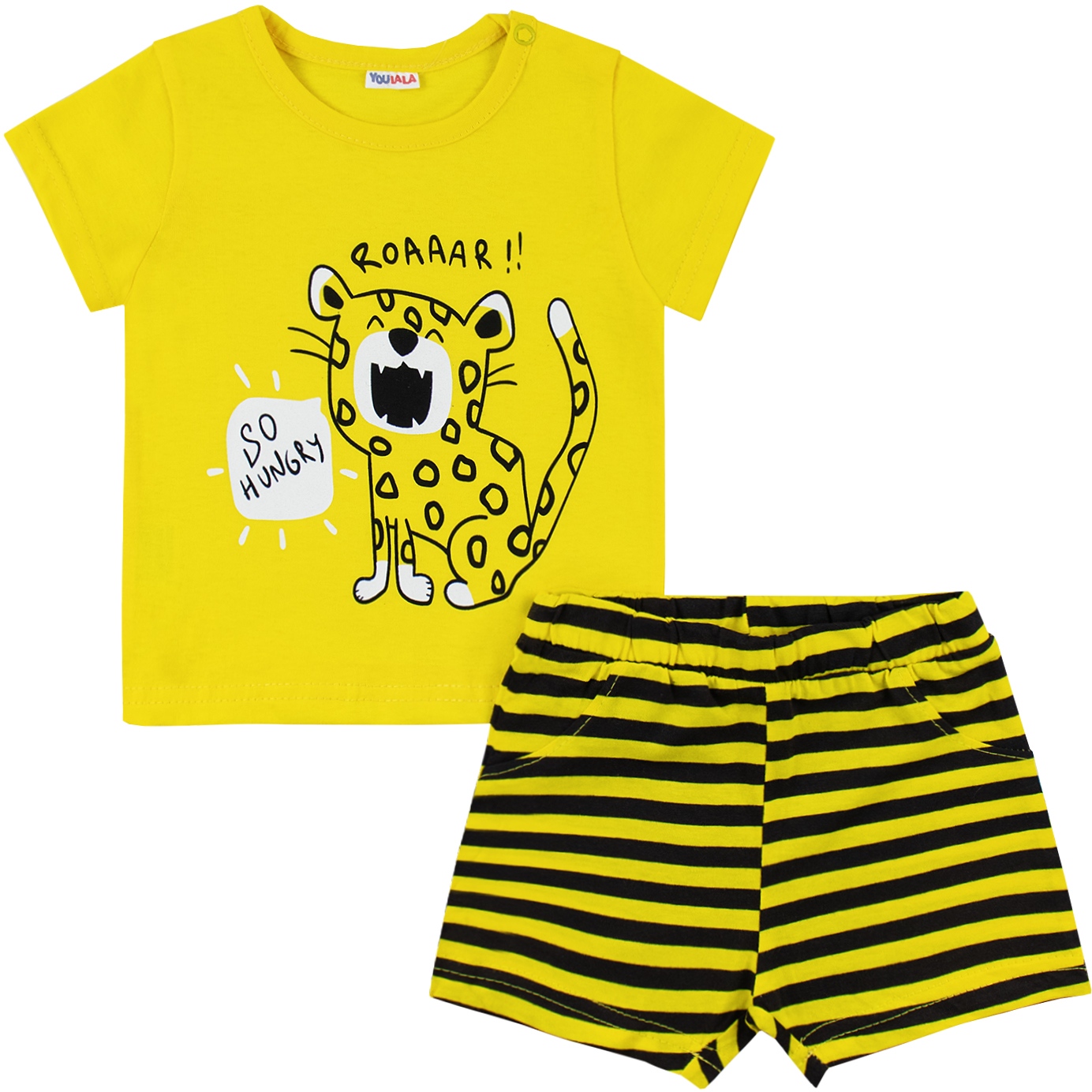 Комплект 80-86 Тигренок футболка +шорты желтый 7941100501