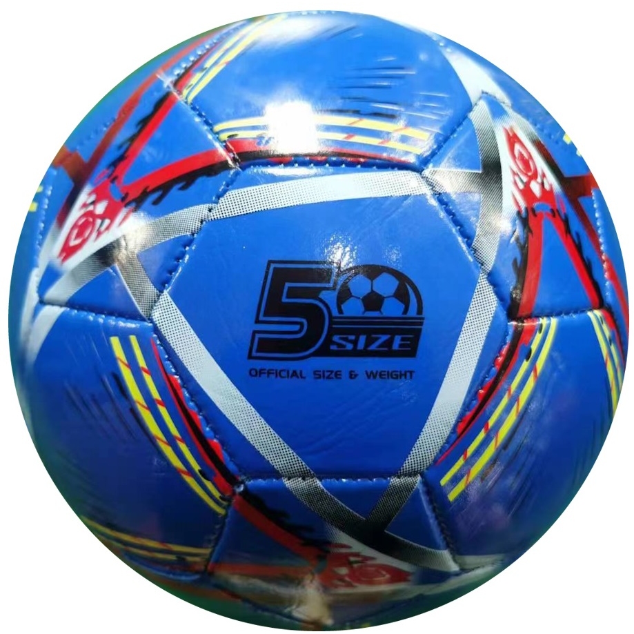 Мяч футбольный, синий, PVC, №5, окружность 68-70см., 280-300гр., (Арт. МБ-2405) МБ-2405