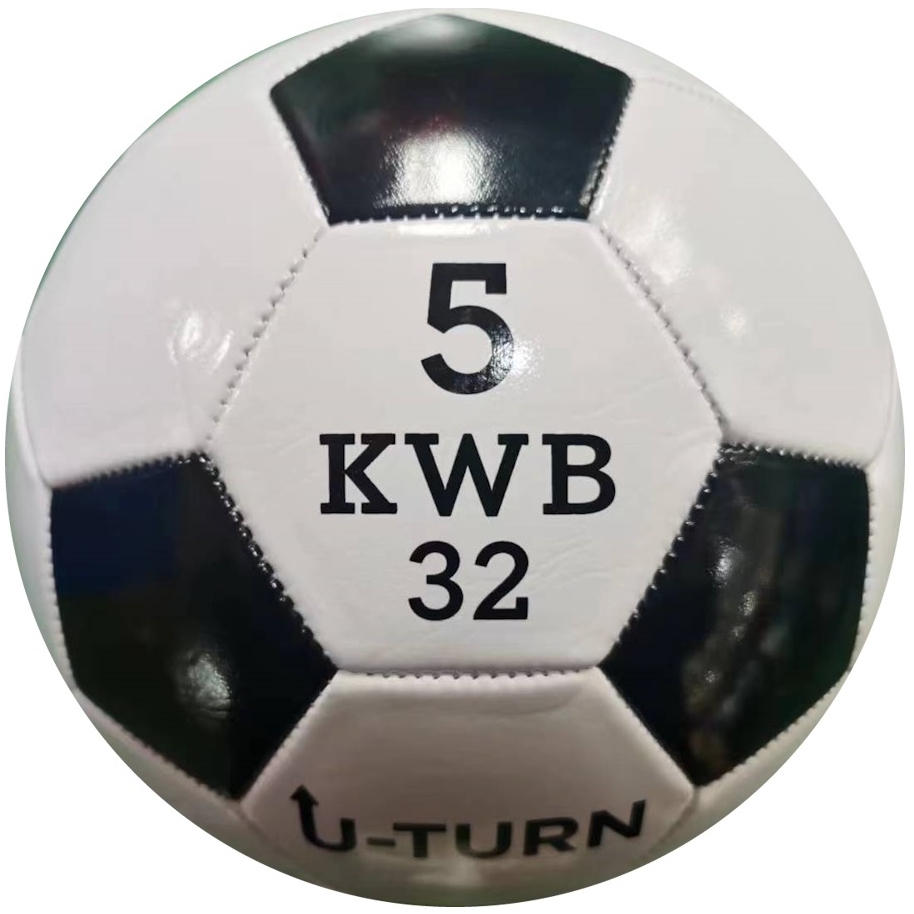 Мяч футбольный, черно-белый, PVC, №5, окружность 68-70см., 280-300гр. (Арт. МБ-2420) МБ-2420