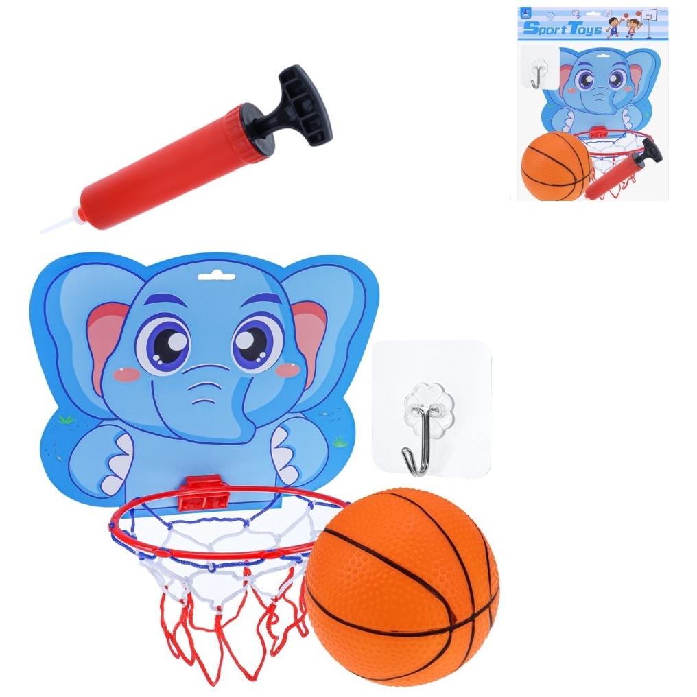 Набор для баскетбола "Мишка" (корзина на подставке 60-120 см, мяч, пакет) (Арт. 2337362) 2337362