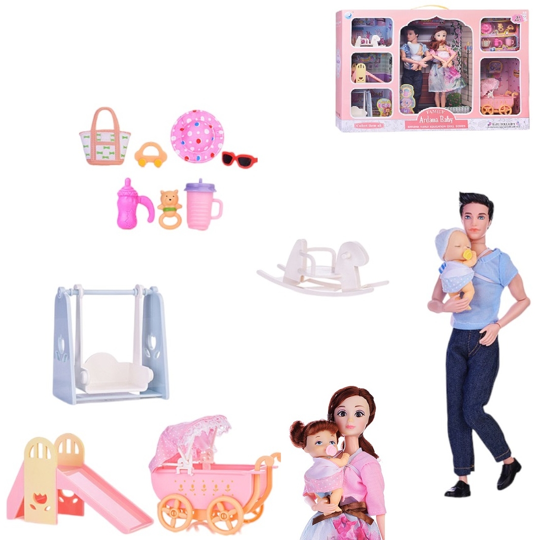 Набор кукол "Семья" с аксессуарами, в коробке 202169