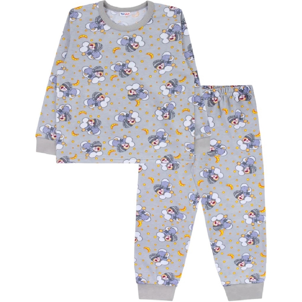 Пижама 98 Ленивец джемпер +брюки серый 0936100910