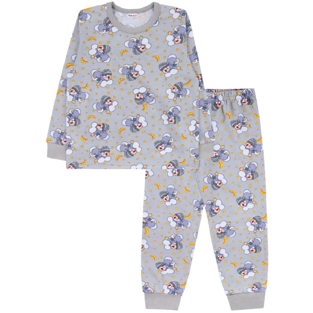 Пижама 110-116 Ленивец джемпер +брюки серый 0936100910