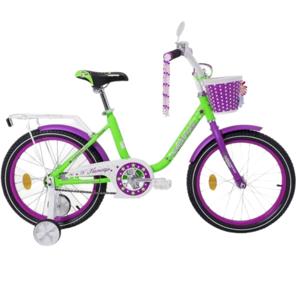 Велосипед 18" NRG Bikes Flamingo (зелено-фиолетовый)