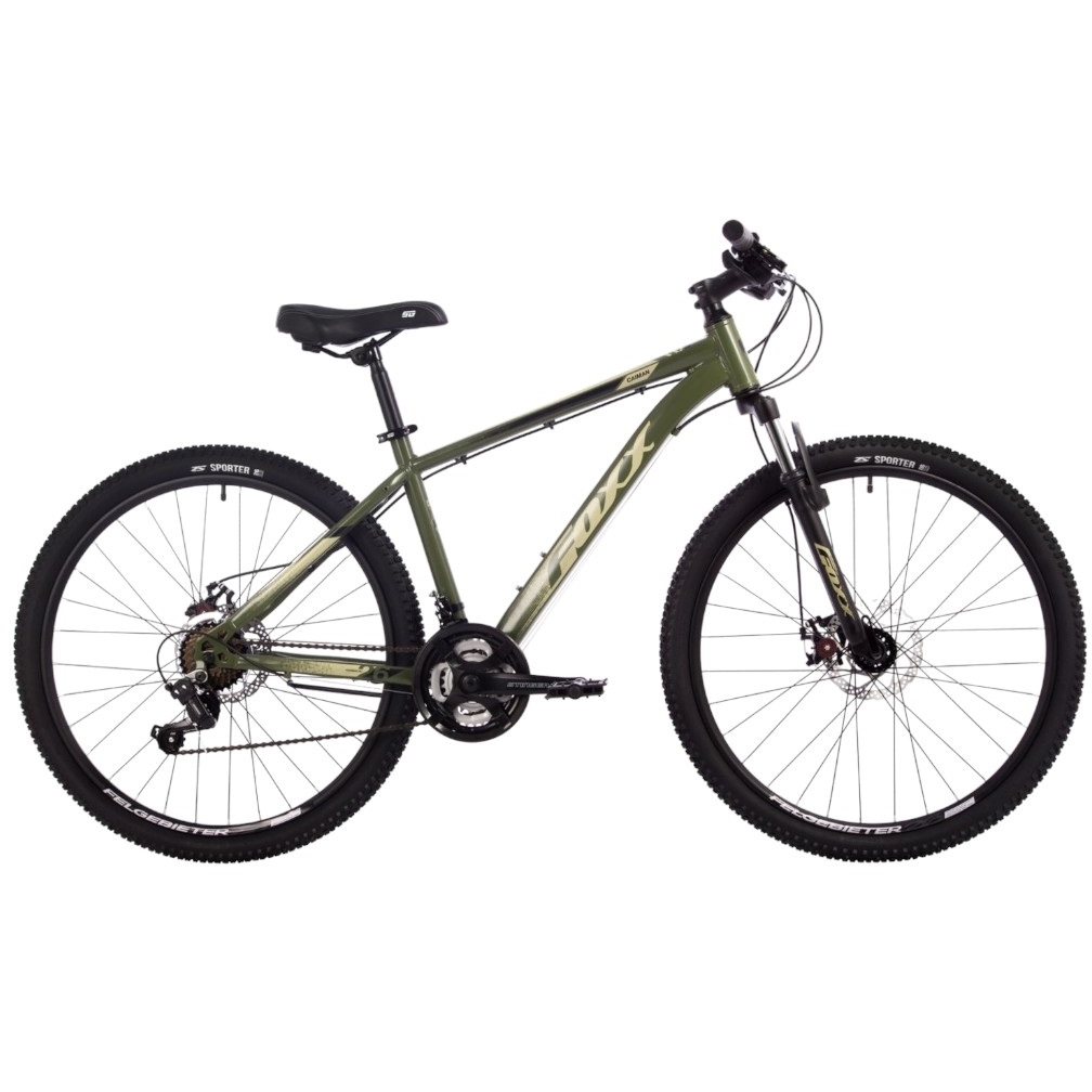 Велосипед 26" Foxx Caiman (зеленый, 21 скорость)