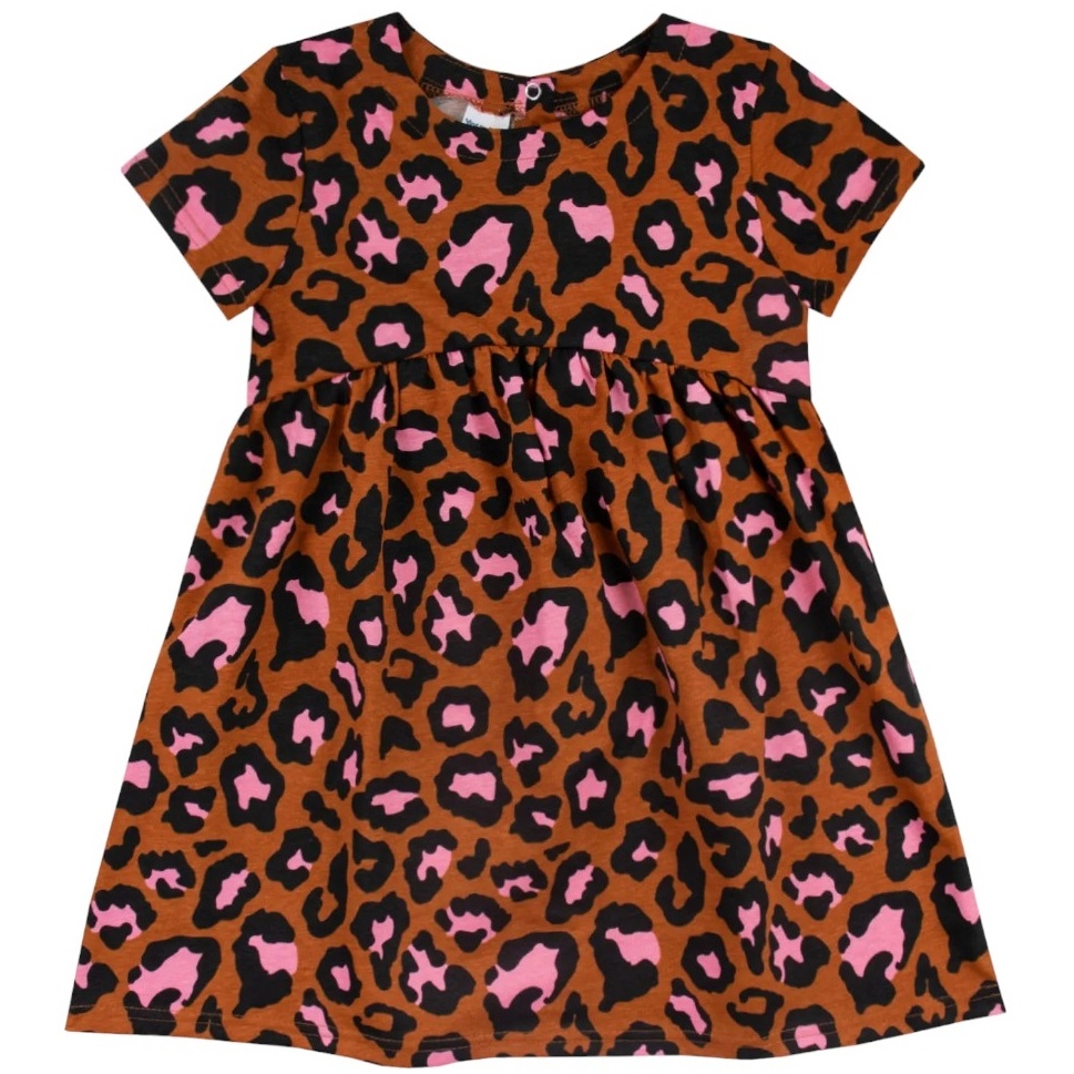 Платье к/р 104-110 Гепардовая расцветка коричневый 1315100902