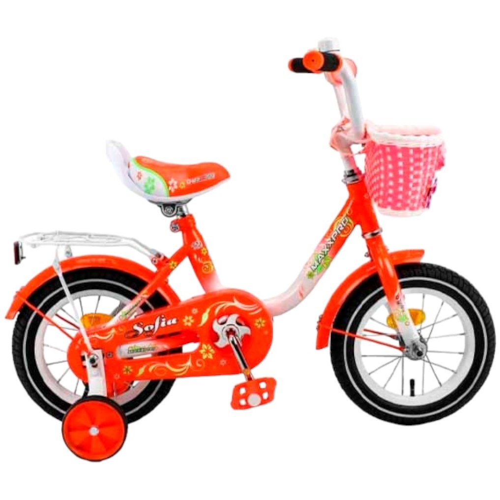 Велосипед MAXXPRO SOFIA 12 (SOFIA-N12-3 95-101 см (3-4 года) оранжево-белый) SOFIA-N12