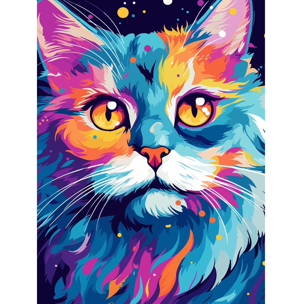 Картина по номерам "Яркий взгляд кота" (30 цв, 30х40 см)