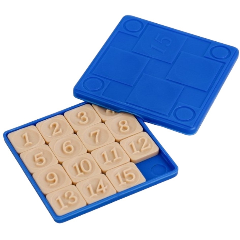 Головоломка "Пятнашки" (синий, 7.5х7.5 см)