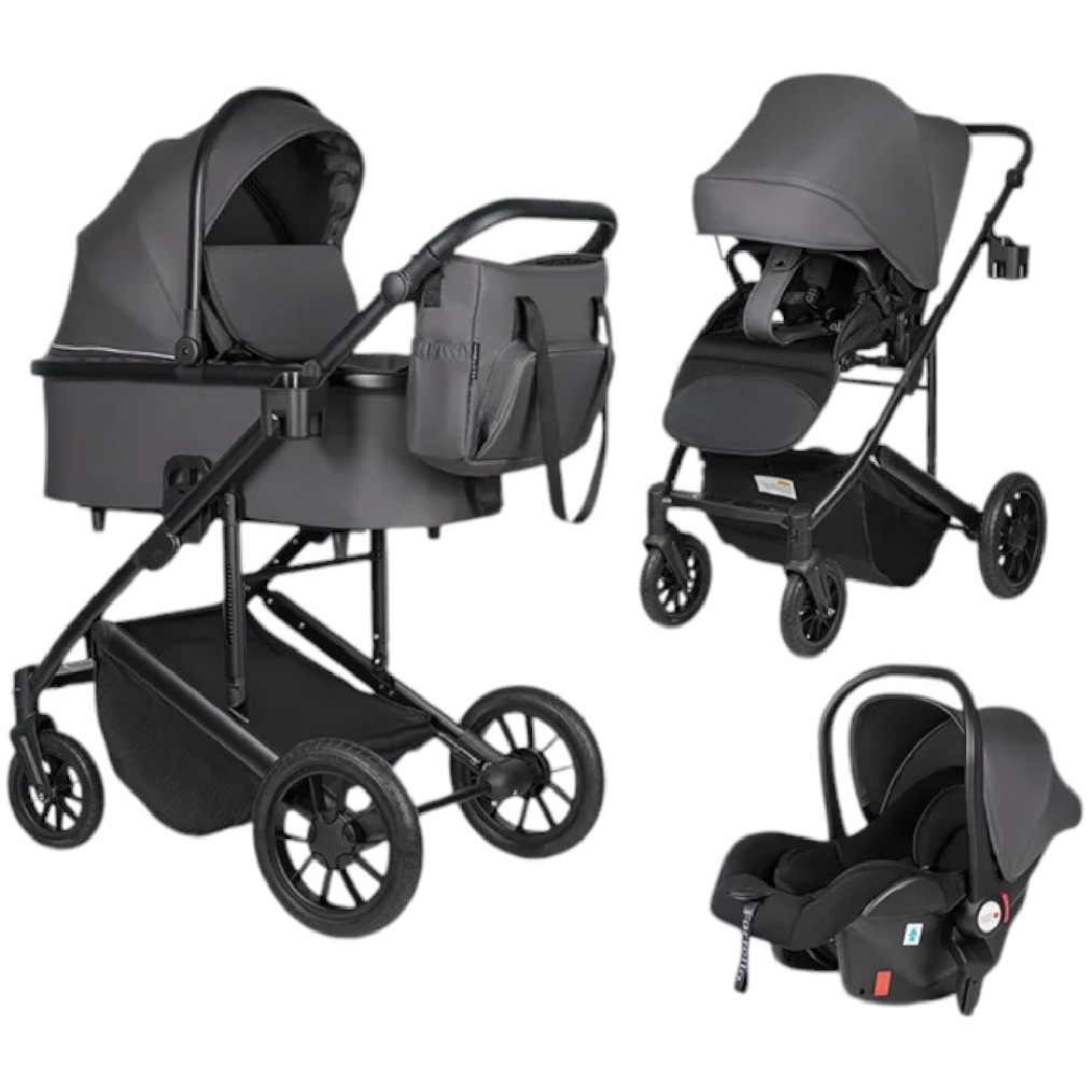 Коляска модульная 3в1 Sola Trio Comfort (Графитовый SOLA-5) SOLA-5/graphite