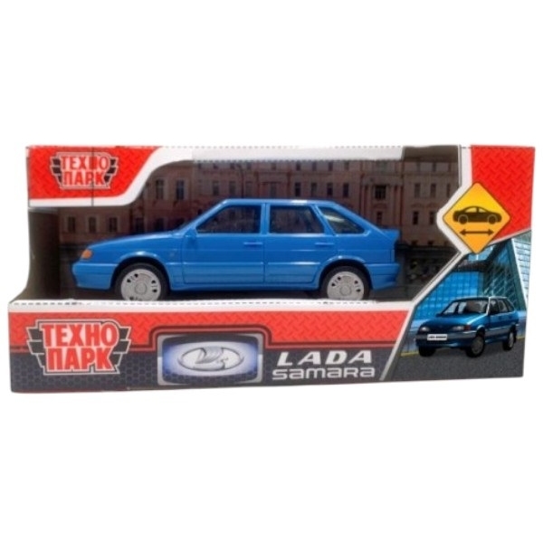 Машина пластик LADA LADA-2114 "SAMARA" без дверей, 11 cm, синий,кор. Технопарк в кор.2*36шт 2114-11PL-BL