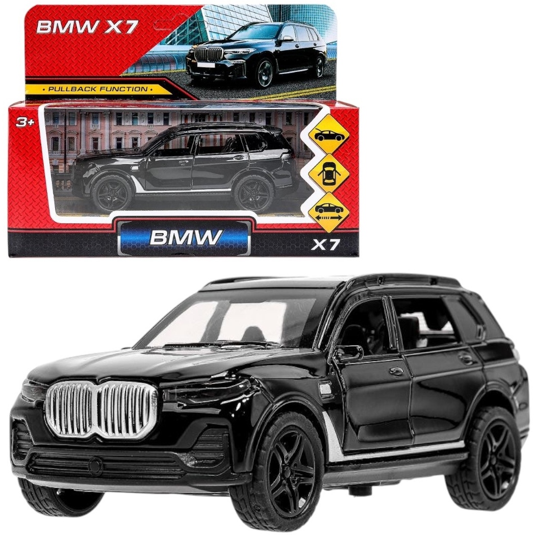 Машина металл BMW x7 12 см, двери, багажник, инерция Технопарк в кор.2*120шт 2101C067-R1