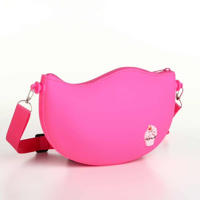 Сумка дет Одноцвет, 22*3*14, отд на молнии, регул стропа 115см, малиновый 10481784