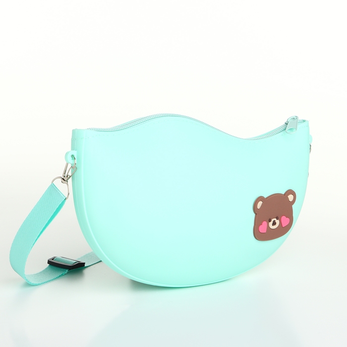 Сумка дет Одноцвет, 22*3*14, отд на молнии, регул стропа 115см, зелено/голубой 10481789