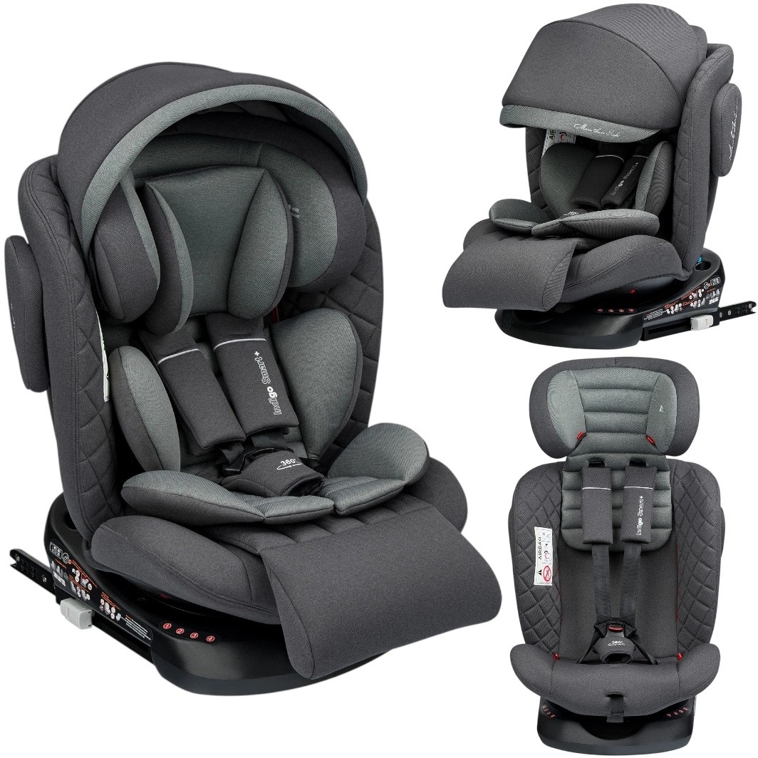 Автокресло 0-36 кг Indigo SMART ISOFIX (серый)